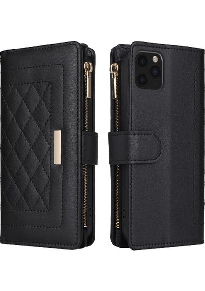 IPhone 11 Için Flip Case Pro Max Cüzdan Kayış Kart Yuvaları Darbeye (Yurt Dışından)
