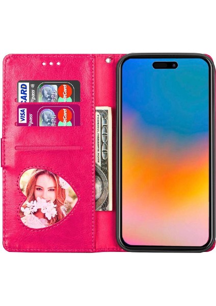 IPhone 15 Pro Pu Deri Manyetik Kapatma Glitter Için Fermuarlı Cebi Durumda (Yurt Dışından)