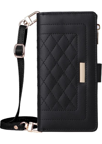 IPhone 12 Kart Yuvaları Için Flip Case Kayış Cüzdan Darbeye (Yurt Dışından)