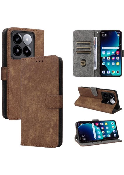 Xiaomi 14T Kart Yuvaları Için Kılıf Kapak Rfıd Engelleme Pu Deri Manyetik (Yurt Dışından)