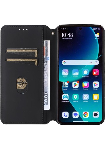Xiaomi 14T Pro Pu Deri Kart Yuvaları Için Flip Case Tutucu 3D Desen (Yurt Dışından) fiyatları
