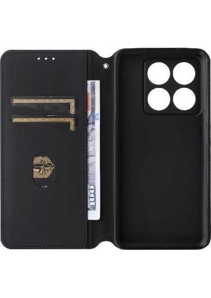 Xiaomi 14T Pro Pu Deri Kart Yuvaları Için Flip Case Tutucu 3D Desen (Yurt Dışından) indirimleri