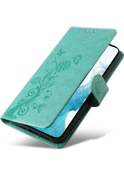 Samsung Galaxy S21 Artı Çiçek Deri Flip Kart Yuvaları Için Flip Case (Yurt Dışından)