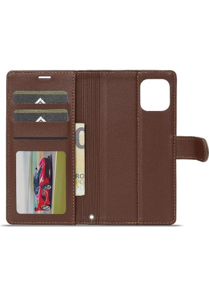IPhone 11 Için Flip Case Pro Bölünmüş Deri Cüzdan Telefon Kapak Pu Deri 2 (Yurt Dışından)