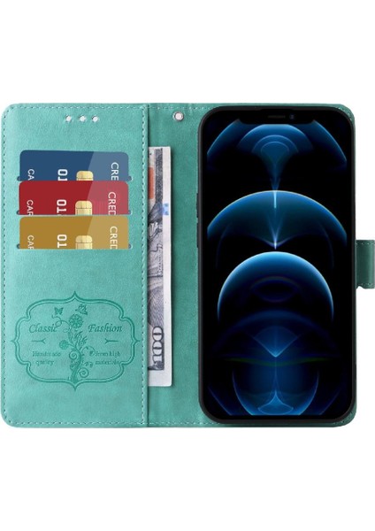 IPhone 13 Pro Max Cardyuvaları Çiçek Flip Deri Için Flip Case (Yurt Dışından)