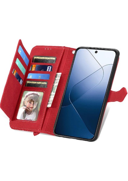 Xiaomi 14T Pro Iş Çoklu Kart Yuvası Çok Renkli Cüzdan Flip Için Kılıf (Yurt Dışından) fırsatları