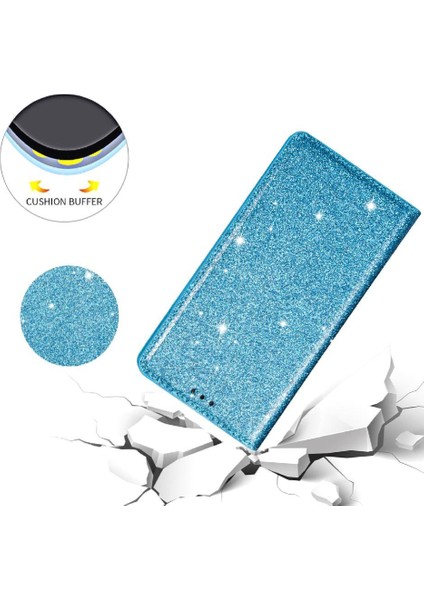 IPhone 12 Için Glitter Flip Case Pro Manyetik Kapatma Flip Case Cüzdan Pu (Yurt Dışından)