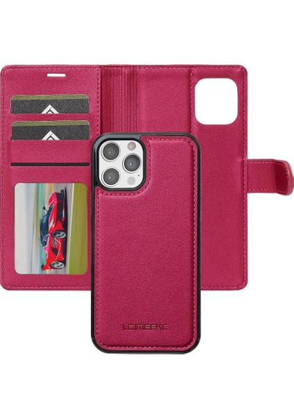 IPhone 12 Için Flip Case Pro Max Cüzdan Kılıf Kickstand Pu Deri 2 In 1 (Yurt Dışından)
