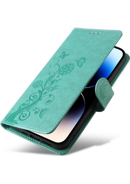 IPhone 14 Için Flip Case Pro Max Cardyuvaları Çiçek Flip Deri (Yurt Dışından)