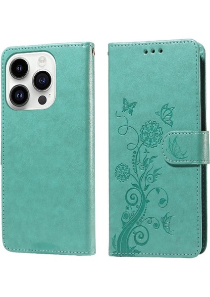 IPhone 14 Için Flip Case Pro Max Cardyuvaları Çiçek Flip Deri (Yurt Dışından)