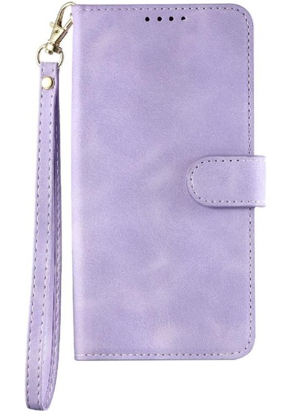 IPhone 14 Için Flip Case Artı Bilek Kayışı Manyetik Cüzdan Kart Yuvaları Pu (Yurt Dışından)