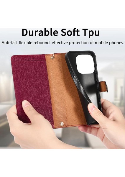 Xiaomi 14T Darbeye Fermuar Cüzdan Deri Kılıf Aşk Için Flip Case (Yurt Dışından)