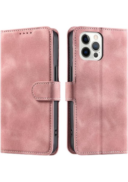 IPhone 12 Için Flip Case Pro Cüzdan Kart Yuvaları Pu Deri Bilek Kayışı (Yurt Dışından)