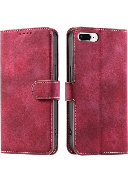 IPhone 6 Için Flip Case Artı/6s Artı Kickstand Bilek Kayışı Manyetik Pu Kart (Yurt Dışından)