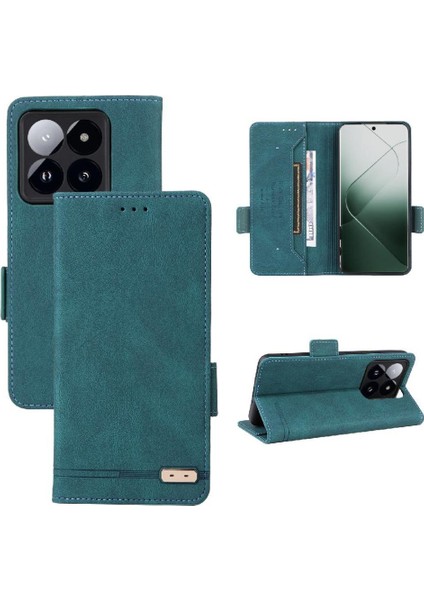 Xiaomi 14T Pro Manyetik Cüzdan Kart Tutucu Kapak Kickstand Için Flip Case (Yurt Dışından)