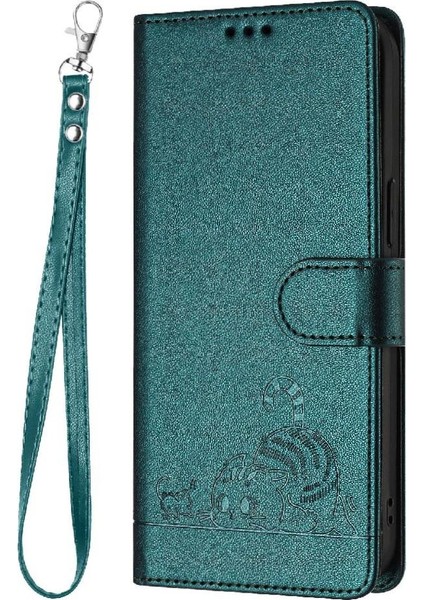 Oppo A80 5g Kedi Için Kılıf Rfıd Cüzdan Kapak Çevirin Kart Yuvası Tutucu Kickstand (Yurt Dışından)