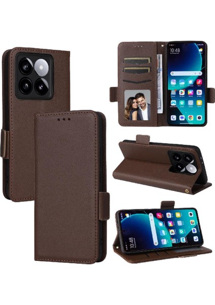 Xiaomi 14T Manyetik Pu Deri Yan Toka Cüzdan Kart Yuvaları Için Flip Case (Yurt Dışından) indirimleri