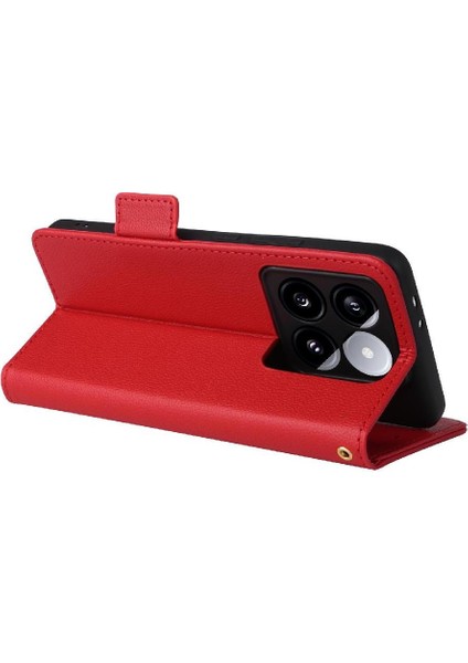 Xiaomi 14T Manyetik Pu Deri Yan Toka Cüzdan Kart Yuvaları Için Flip Case (Yurt Dışından) modelleri