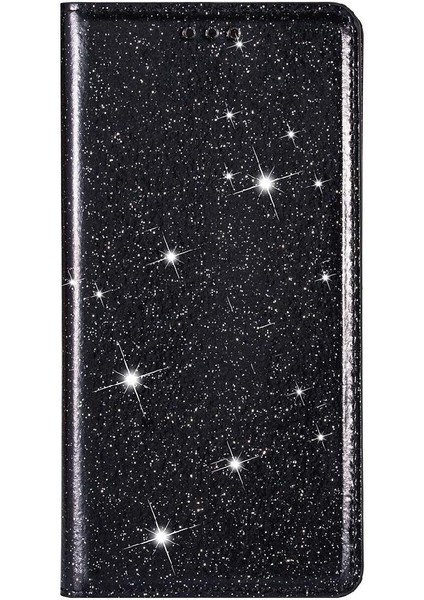 IPhone 14 Için Glitter Flip Case Pro Manyetik Kapatma Pu Deri Kart Çevirme (Yurt Dışından)