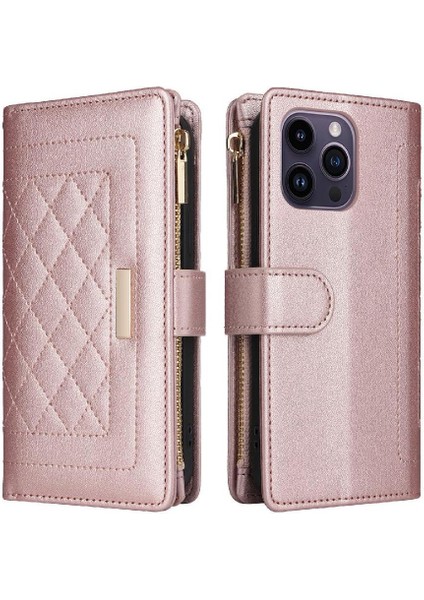 IPhone 14 Için Flip Case Pro Darbeye Cüzdan Kayış Kart Yuvaları (Yurt Dışından)