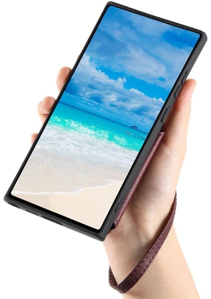 Cüzdan Kılıf IPhone 12 Için Kickstand 3 Büyük Kart Pu Deri Flip Folio (Yurt Dışından)