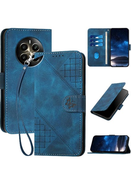 Realme 12 Artı ve Kredi Kartı Yuvası Yüksek Kaliteli Deri Için Flip Case (Yurt Dışından)