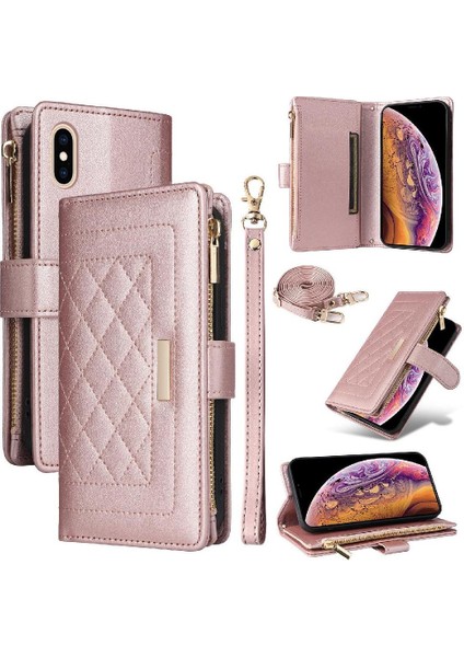 IPhone x Için Flip Case/xs Darbeye Cüzdan Kayış Kart Yuvaları (Yurt Dışından)