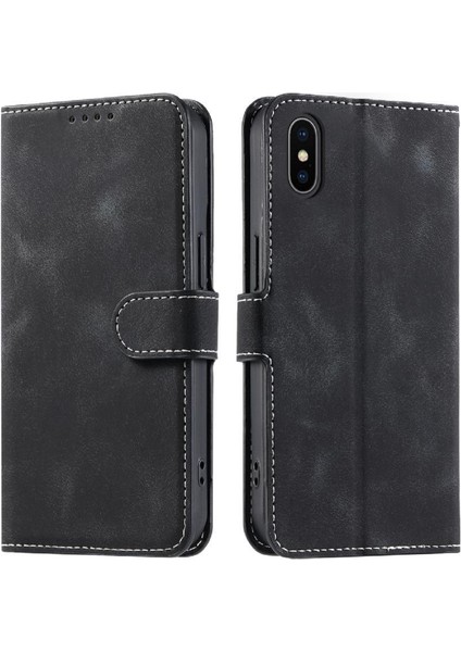 IPhone x Için Flip Case/xs Manyetik Cüzdan Kart Yuvaları Bilek Kayışı Kickstand (Yurt Dışından)