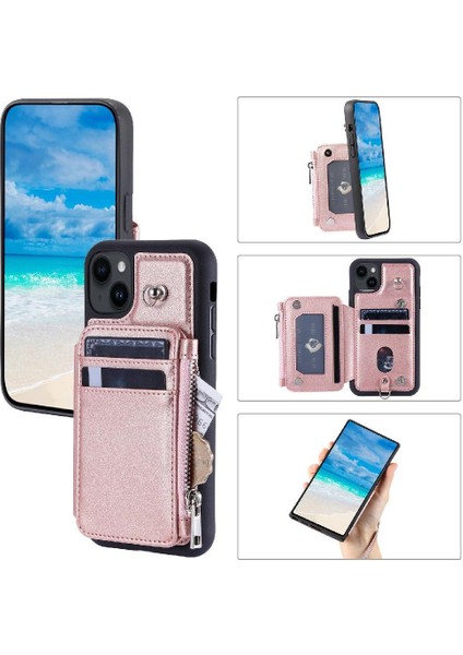IPhone 13 Için Cüzdan Durumda Rfıd Engelleme Kickstand Flip Folio Kılıf 3 Büyük (Yurt Dışından)