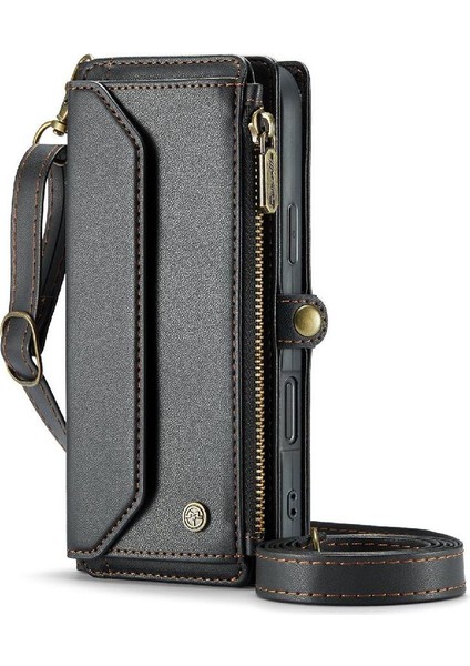 IPhone 16 Için Crossbody Durumda Pro Max Rfıd Engelleme Durumda Cüzdan Kart Tutucu (Yurt Dışından)