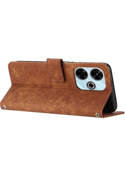 Xiaomi Poco M6 4g Kart Ekleme Cüzdan Pu Deri Için Flip Case (Yurt Dışından)