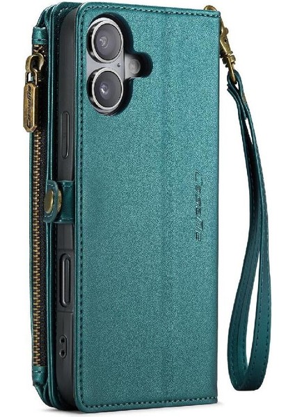 IPhone 16 Için Crossbody Durumda Fermuar Faturaları Yuvası Rfıd Engelleme Cüzdan Kılıf (Yurt Dışından) modelleri