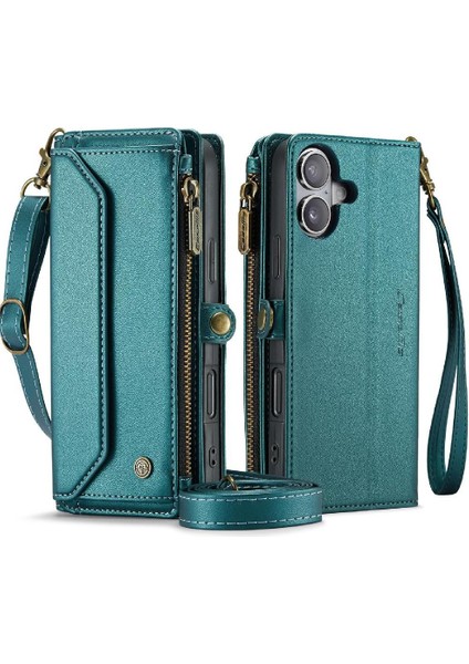 IPhone 16 Için Crossbody Durumda Fermuar Faturaları Yuvası Rfıd Engelleme Cüzdan Kılıf (Yurt Dışından) fırsatları