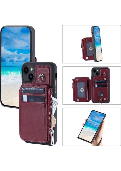 IPhone 13 Için Cüzdan Durumda Rfıd Engelleme Kickstand Flip Folio Kılıf 3 Büyük (Yurt Dışından)