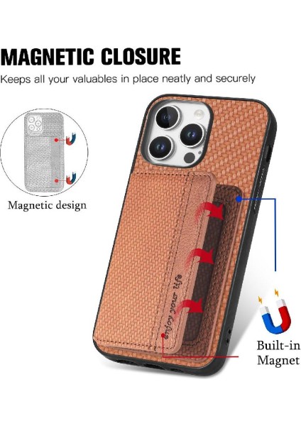 IPhone 16 Için Kılıf Pro Max Komple Kamera Güvenlik Standı Fonksiyonu Rfıd Kart (Yurt Dışından)