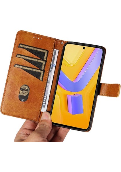 Elmas Dikiş ve Kart Yuvası Deri ile Vıvo Y200E 5g Için Flip Case (Yurt Dışından) fiyatları