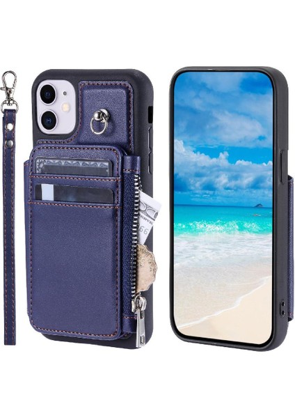 IPhone 12 Için Cüzdan Durumda Mini Rfıd Engelleme Kickstand Flip Folio Kılıf 3 (Yurt Dışından)