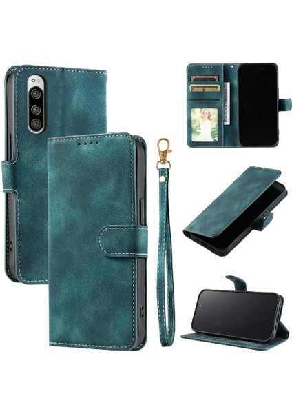 Sony Xperia 5 Için Flip Case Cüzdan Kart Yuvaları Pu Deri Manyetik Bilek (Yurt Dışından)