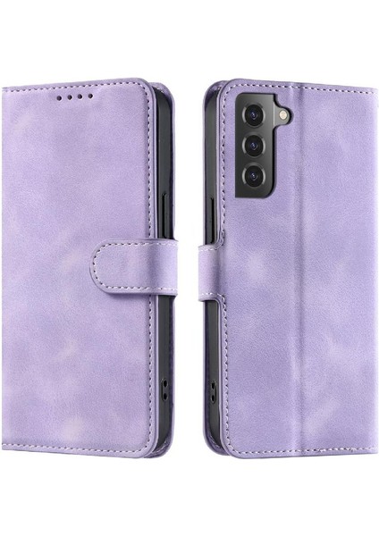Samsung Galaxy S21 Artı Kickstand Bilek Kayışı Manyetik Pu Için Flip Case (Yurt Dışından)
