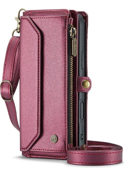 IPhone 16 Için Crossbody Durumda Artı Kart Tutucu Kılıf Cüzdan Cüzdan Kılıf Için (Yurt Dışından)