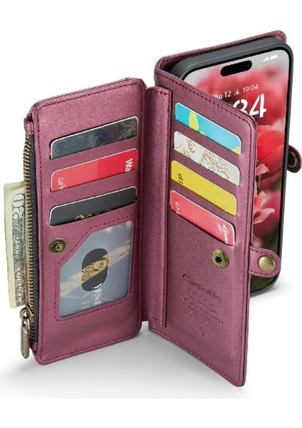 IPhone 16 Için Crossbody Durumda Artı Kart Tutucu Kılıf Cüzdan Cüzdan Kılıf Için (Yurt Dışından)