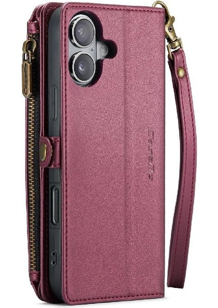 IPhone 16 Için Crossbody Durumda Artı Kart Tutucu Kılıf Cüzdan Cüzdan Kılıf Için (Yurt Dışından)