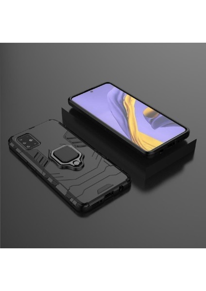 Halka Araba Dağı Kickstand Kılıf Samsung Galaxy A51 5g Askeri Sınıf (Yurt Dışından) fiyatları
