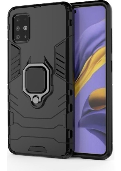 Halka Araba Dağı Kickstand Kılıf Samsung Galaxy A51 5g Askeri Sınıf (Yurt Dışından) fırsatları