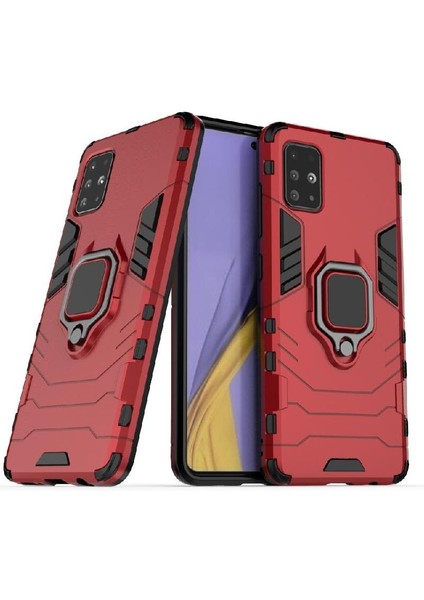 Halka Araba Dağı Kickstand Kılıf Samsung Galaxy A51 5g Askeri Sınıf (Yurt Dışından)