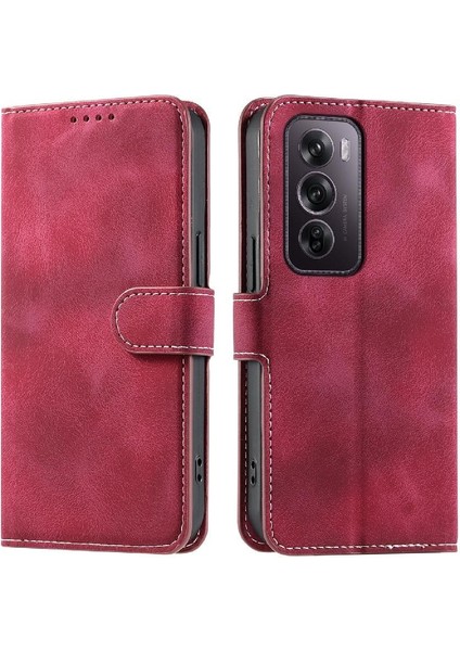 Oppo Oppo 12 Pro 5g Için Flip Case Manyetik Bilek Kayışı Pu Deri Cüzdan (Yurt Dışından)