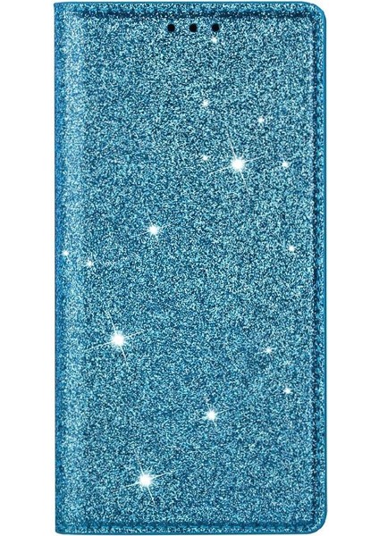 IPhone 14 Için Glitter Flip Case Pro Manyetik Kapatma Pu Deri Kart Çevirme (Yurt Dışından)