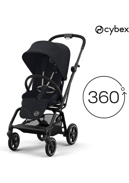 Eezy S Twist+2 (Black) Kabin Boy 360 Derece Dönen Tek Elle Katlanan Travel Sistem Bebek Arabası