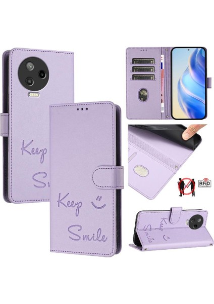 Infiınix Not 12 Pro 4g Rfıd Engelleme Kapak Pu Deri Kart (Yurt Dışından)