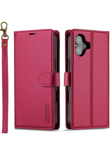 IPhone 16 Için Flip Case Ayrılabilir 2 1 Cüzdan Kılıf Pu Deri Kickstand (Yurt Dışından)